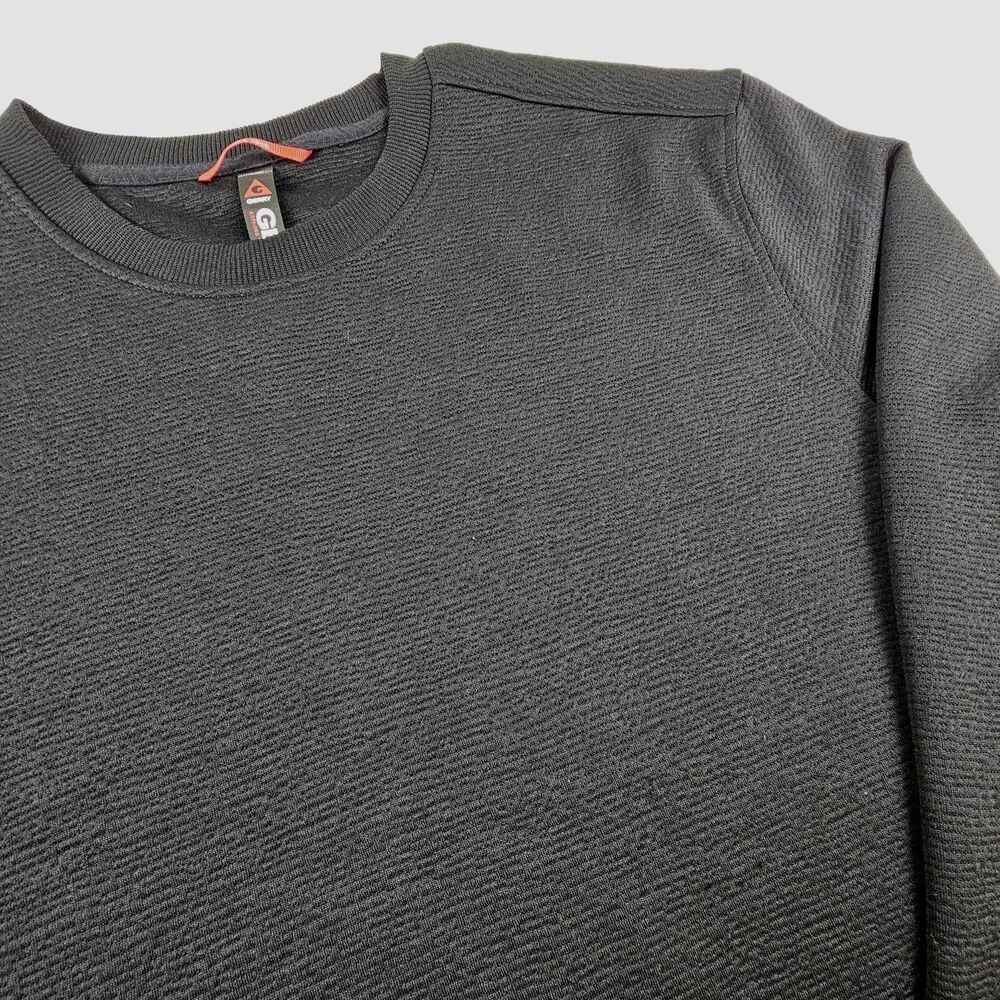 Gerry Crewneck Sweatshirt Mens Large Black Textured Performance Pullover